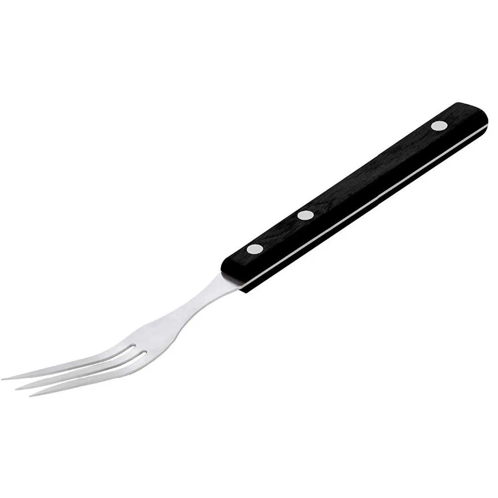 

Miu France Sharp 10-Inch Granny Fork, GRANNY FORK Stainless 3 Prong Wood Handle Meat Cooking Utensil- Small