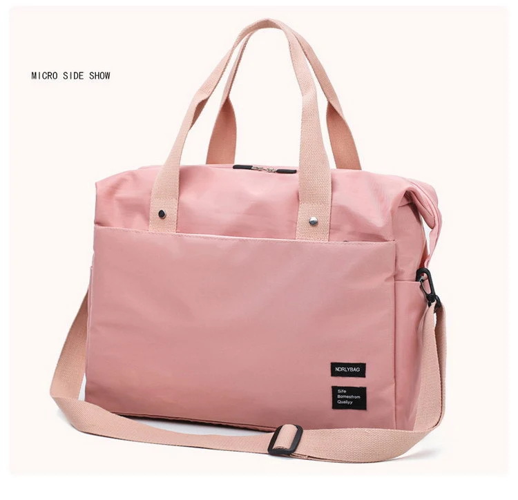Новая мода унисекс большая сумка холщовая уличная дорожная сумка Большая вместительная сумка для багажа однотонная сумка для хранения черный/розовый