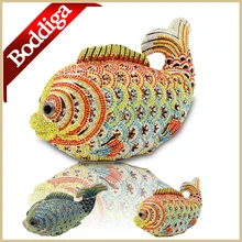 Luxus Kristall Abendtasche Mode Fisch Form Frauen Party Geldbörse kleid Spiel Tasche Gold Blau Lange Kette Clutch Bag Freies verschiffen
