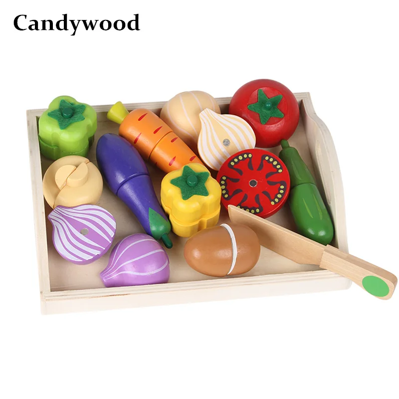 Mutter Garten Baby Holz Kuche Spielzeug Schneiden Obst Gemuse