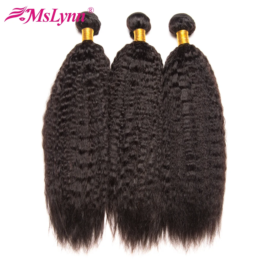 Mslynn Kinky Striaght font b Hair b font Brazilian font b Hair b font Weave Bundles