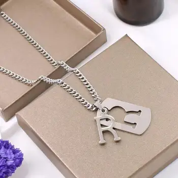 

2020 New Fashion Jewelry Crystal from Swarovskis Letter R long Titanium steel sweater chain Autumn and winter pendant necklace