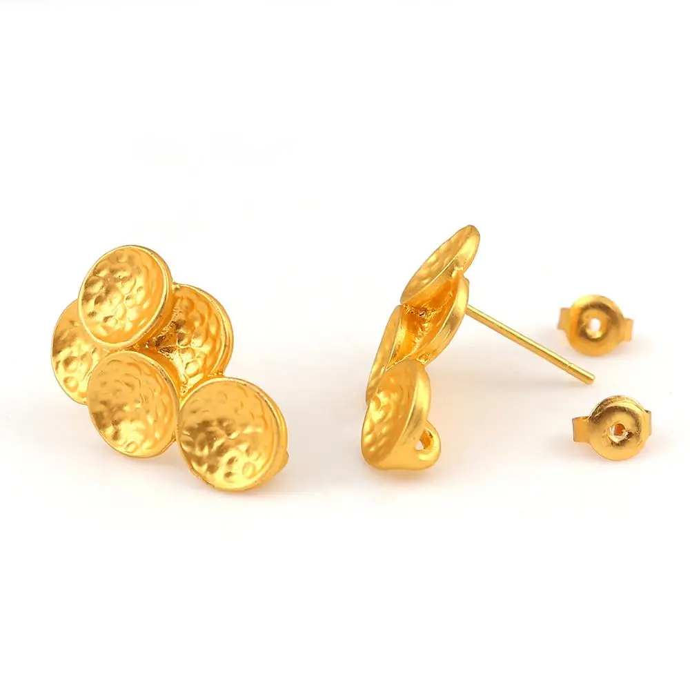 

DoreenBeads Zinc Based Alloy Ear Post Stud Earrings Findings Grape Fruit Antique Silver Gold DIY Jewelry Charms 20 x 13mm, 4 PCs