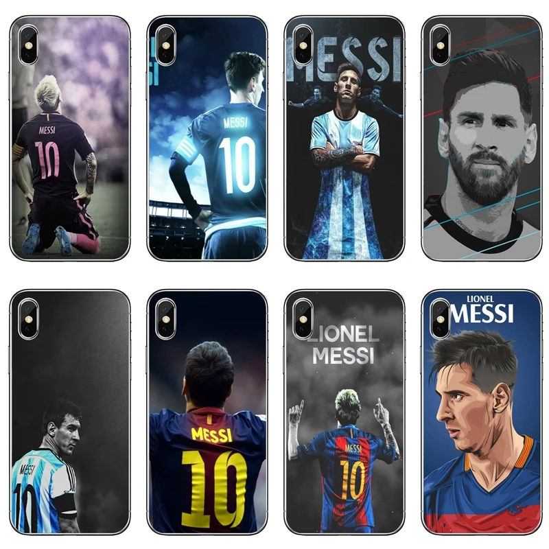 For Apple iPhone X XR 8 7 plus XS Max 6s 6 SE 5s 5c 5 4s 4 Barcelona Messi Soft mobile phone cover case | Мобильные телефоны и