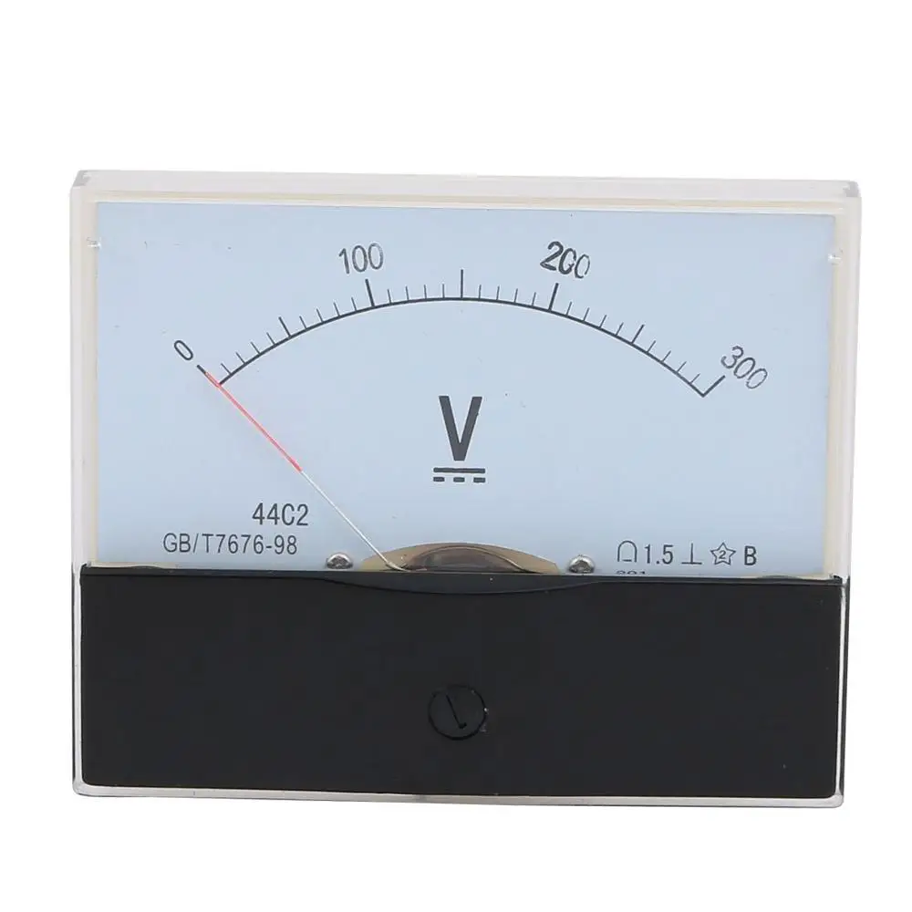 DC 250V 300V 450V 500V 600V 750V 1000V 1200V 1500V Arabic Numerals Dial Panel Analog Voltmeter Volt Meter 44C2