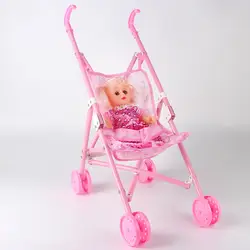Куклы гуманоиды и аксессуары детская коляска 3D моделирование глаза мигнет кукла для игры в дочки-матери игрушка коляска для малыша девочка
