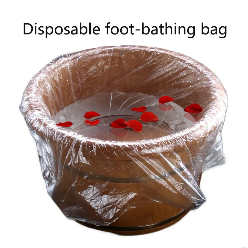 

400PCS Disposable Feet Barrel Bags, White Thickened Plastic Films Foot Bathtub Bathing Bag For Slaon SPA Massage Center Hotel A3