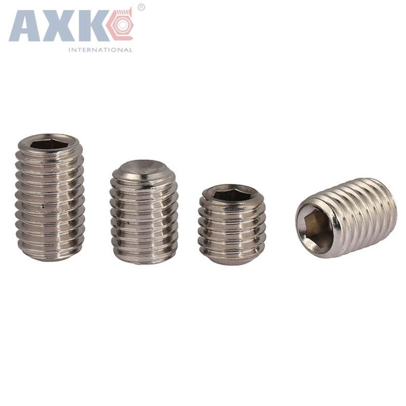 AXK M5/M6/M8 DIN916 GB80 набор винтов вогнутая точка конец Grub Винты 304 нержавеющая сталь