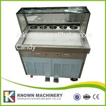 R410a 2 sets compressors ice cream roll machine milk roll 110V fried ice cream roll machine