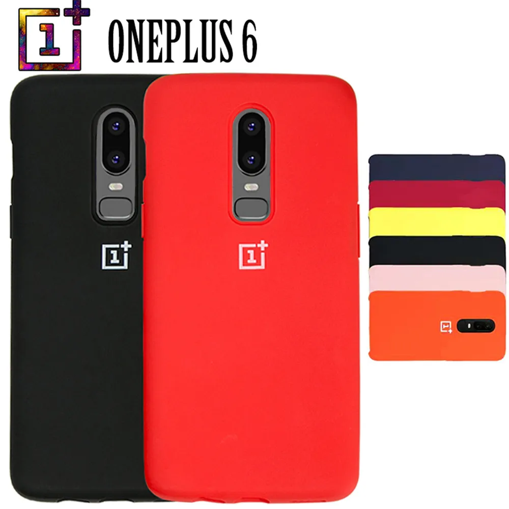 

Oneplus 6 7 Pro 6T Case One Plus 6 Soft Liquid Silicon Back Cover Case with Logo Thin Matte 360 Degree Full Protective Funda