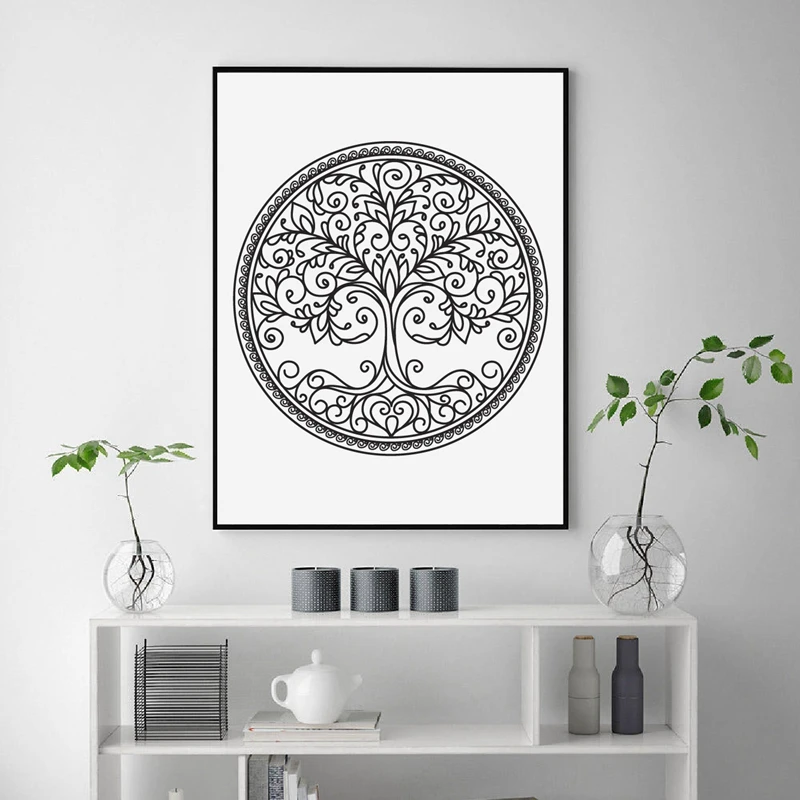 mandala wall art prints