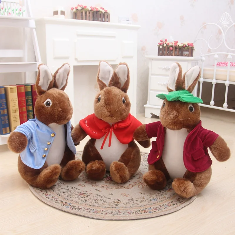 

40cm Three Kinds Styles Creative Rabbit Plush Toy Doll Simulation Peter Rabbit Plush Toys Children Holiday Gifts