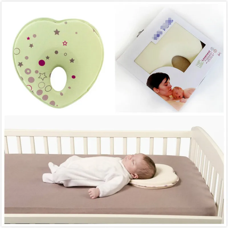 Correction Shape Toddler Pillow Sleep Heart Baby Pillow infant Positioner Anti Roll Cushion Flat