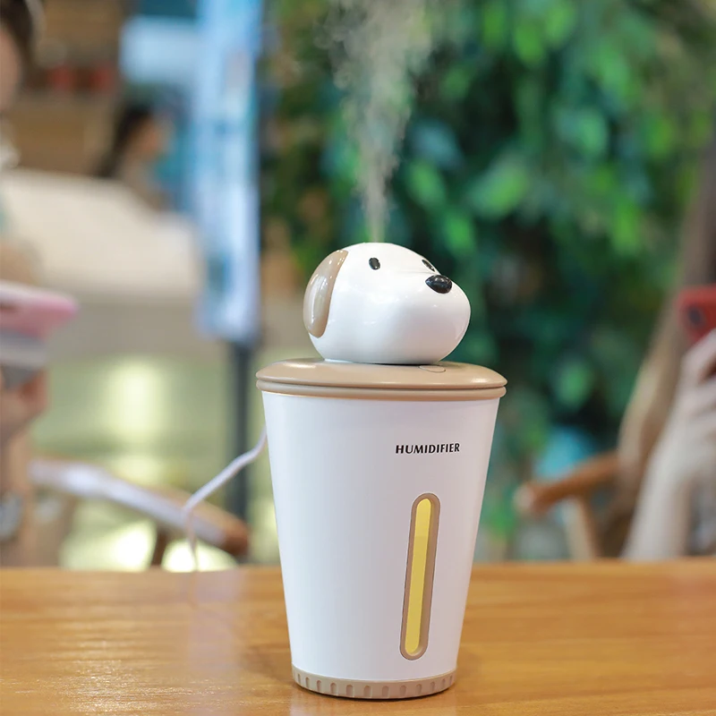 

New Creative Mini Dog humidifier USB Fogger LED Night Light Purifier Aromatherapy Essential Oil Diffuser Car Air Freshener