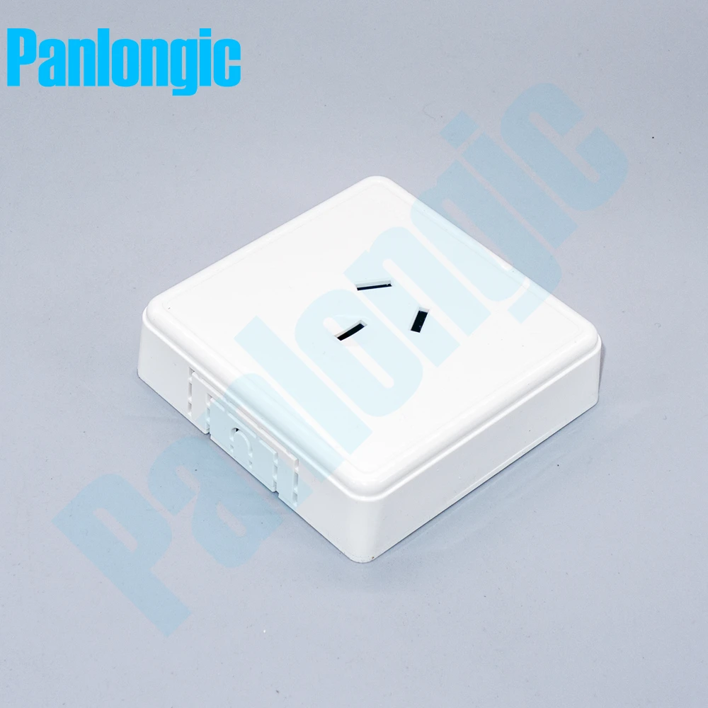 Surface Mounted Pure White 86 Type Wall Socket Panel 3-Pins Outlet Electric 16A Electrical Plugs Sockets 3 Holes