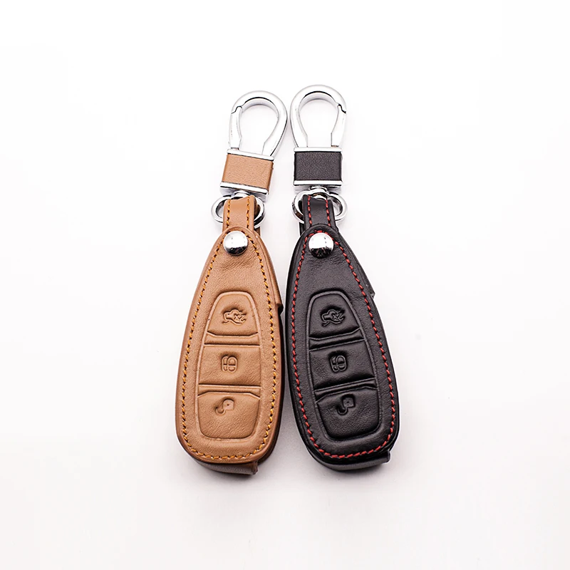 New design leather wallet remote key case for Ford Focus 3 4 MK3 Kuga Escape Ecosport Fiesta ST RS car keys accessories | Автомобили и