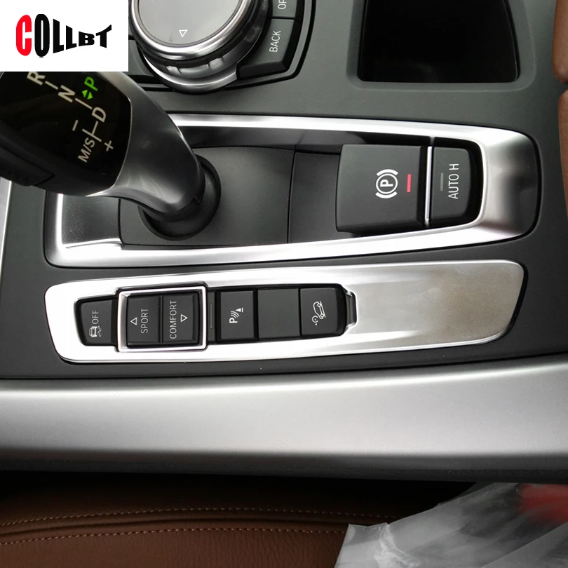COLLBT ABS Chrome Interior Gear Shift Knob Cover Trim Sticker For BMW