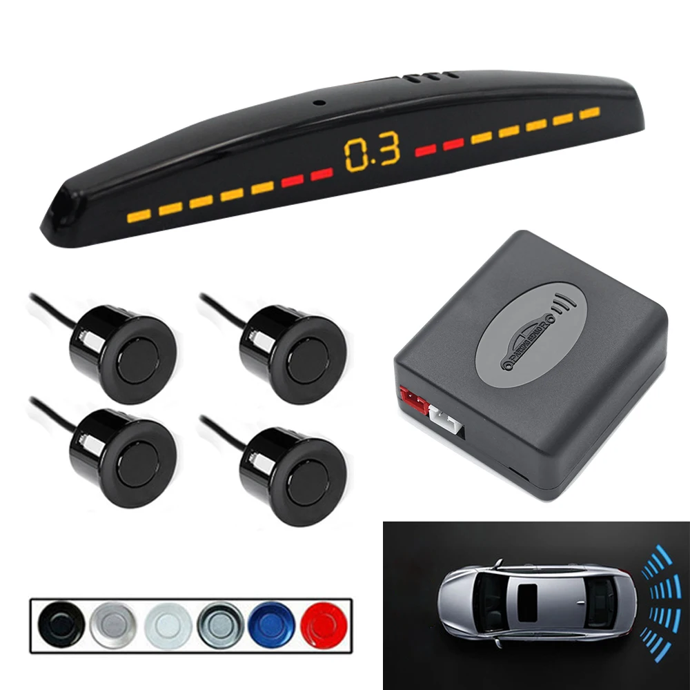

Parking Location Car Auto Parktronic with 4 Sensor Reverse Ultrasonic Radar Detection Standby Radar Monitoring System