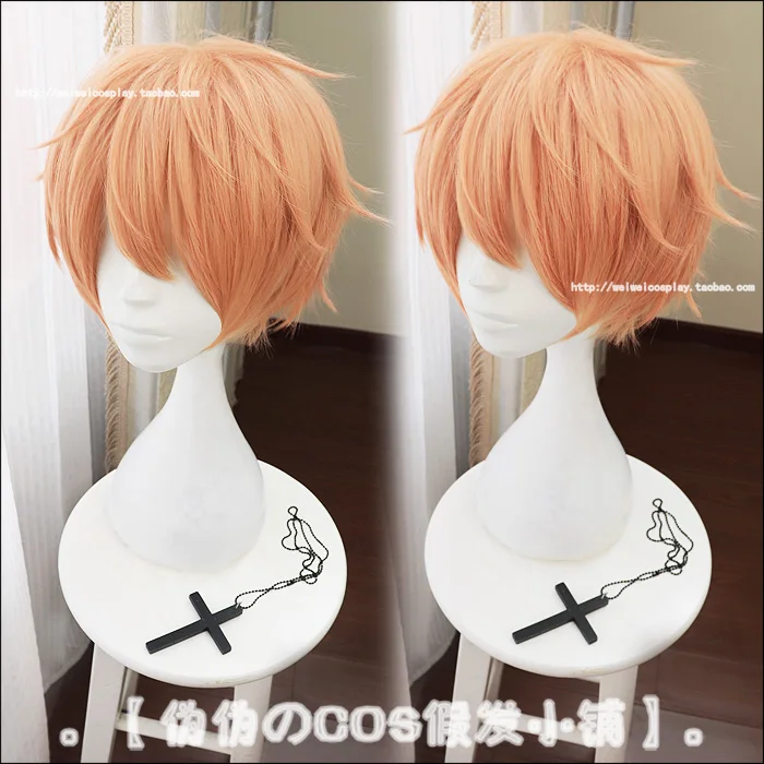 

2018 Anime IDOLiSH7 Seven Cosplay Wig Mitsuki Izumi Orange Short Synthetic Hair