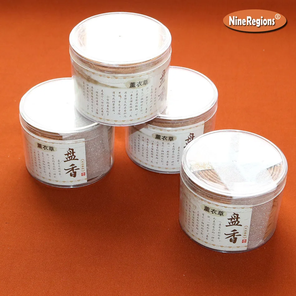 

Wholesale Incense coils Lavender Smell perfume plastic box with coil Burner 4Hrs 48coil/box natural aromatic encens fragrance
