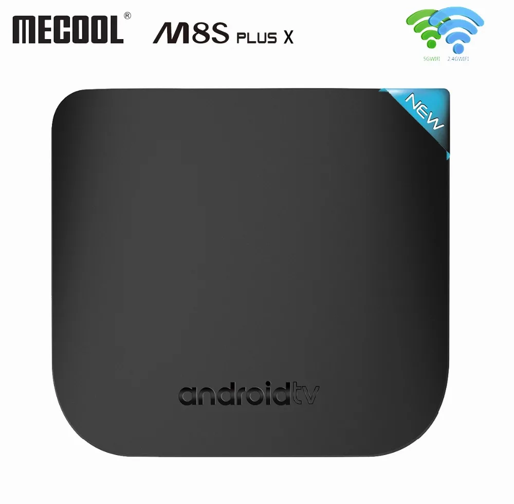 Android tv Box Amlogic S905W Android tv BOX четырехъядерный 2,4G 5G двойной WiFi Android 7,1 Smart медиаплеер Mecool M8S PLUS X