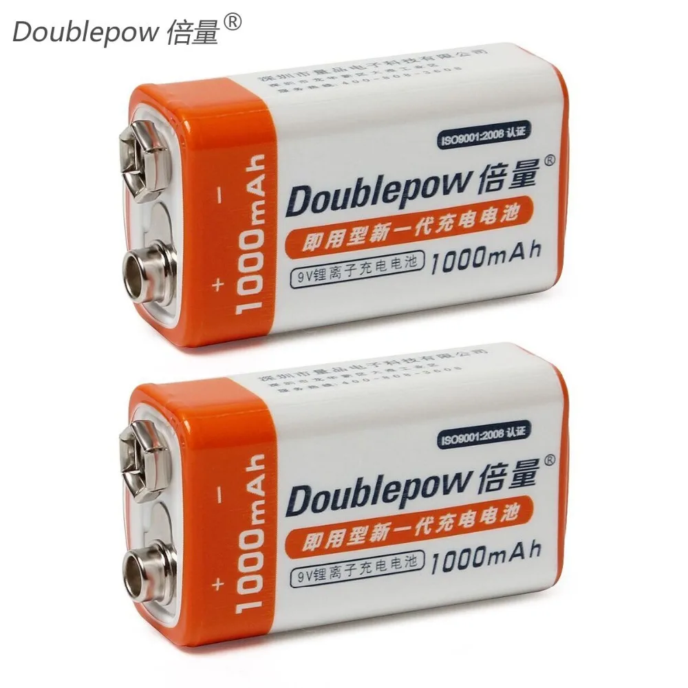 

2pcs Brand New 9v 1000mah lithium battery Rechargeable batteries 9v for RC wireless microphone KTV Instrument