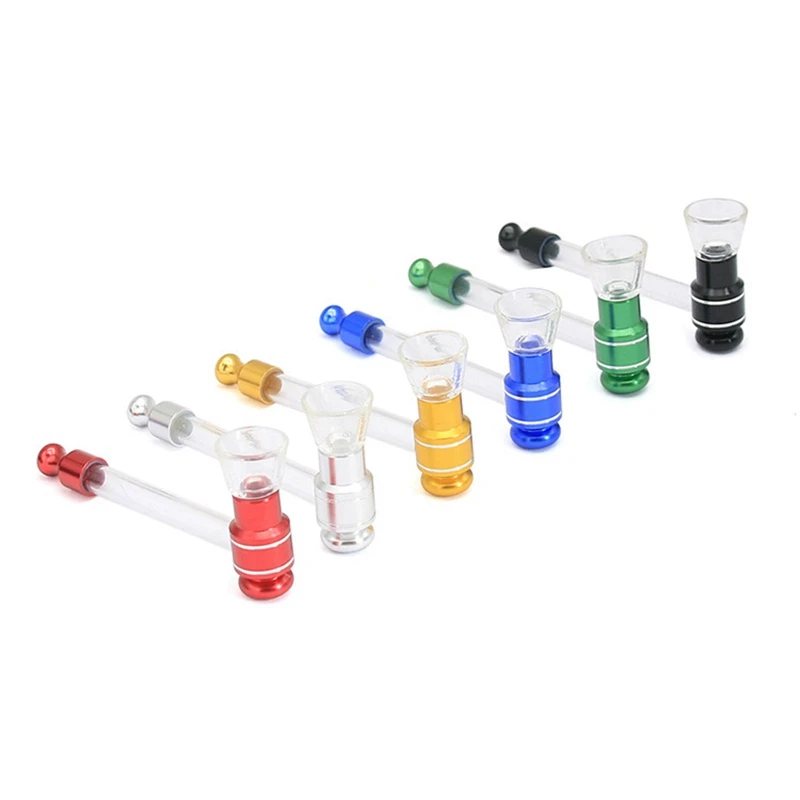 

Glass Popular Smoke Pipe Portable Mini Tobacco Smoking Pipes Gift of Health Metal Tube Filter Grinder Herb Gifts of Health