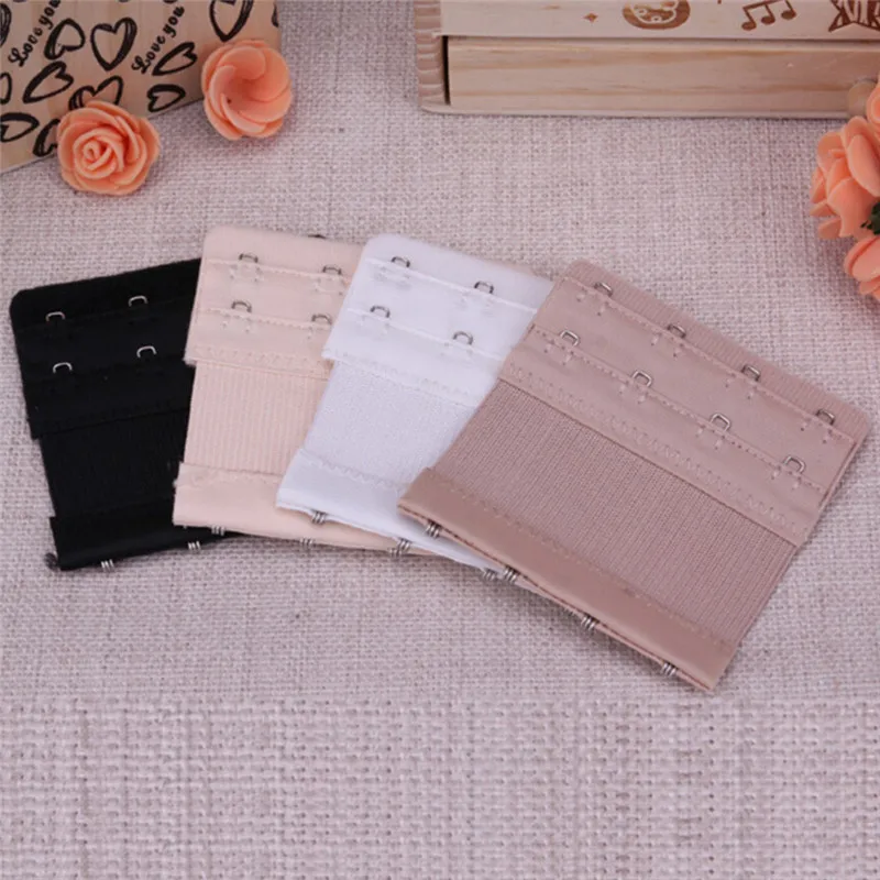 1 PC 4 Hooks 3 Rows Bras Hooks Adjustable Women Bra Extender Strap