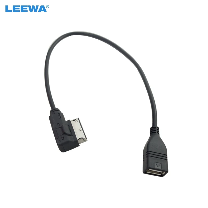 LEEWA 10 шт. музыкальный интерфейс AMI MDI к USB Кабель-адаптер для Audi A3/A4/A5/A6 для VW TT/Jetta/GTI/GLI/Passat/CC/Touareg/EOS