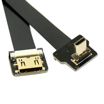 

Chenyang CY FPV Up Angled 90 Degree Micro HDMI Male to Mini HDMI Female FPC Flat Cable for FPV HDTV Multicopter Aerial