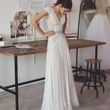 Шифоновые Свадебные платья с открытой спиной, светильник, кружева, рукава-крылышки, сексуальный v-образный вырез, с кристаллами на талии, платья невесты, облегающая юбка