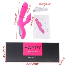 Rabbit Vibrator Dildo G-Spot Clitoris Stimulation 10-Frequency Vibration Mode Silicone Vagina Vibrating Adult Sex Toy for Couple