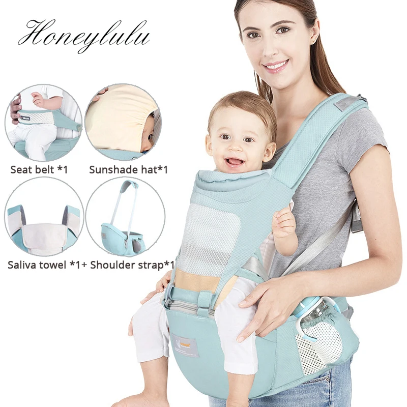 

Honeylulu Portable Seat Belt Baby Carrier 3D Honeycomb Mesh Fashion Sling For Newborns Ergoryukzak Backpack Kangaroo For Baby
