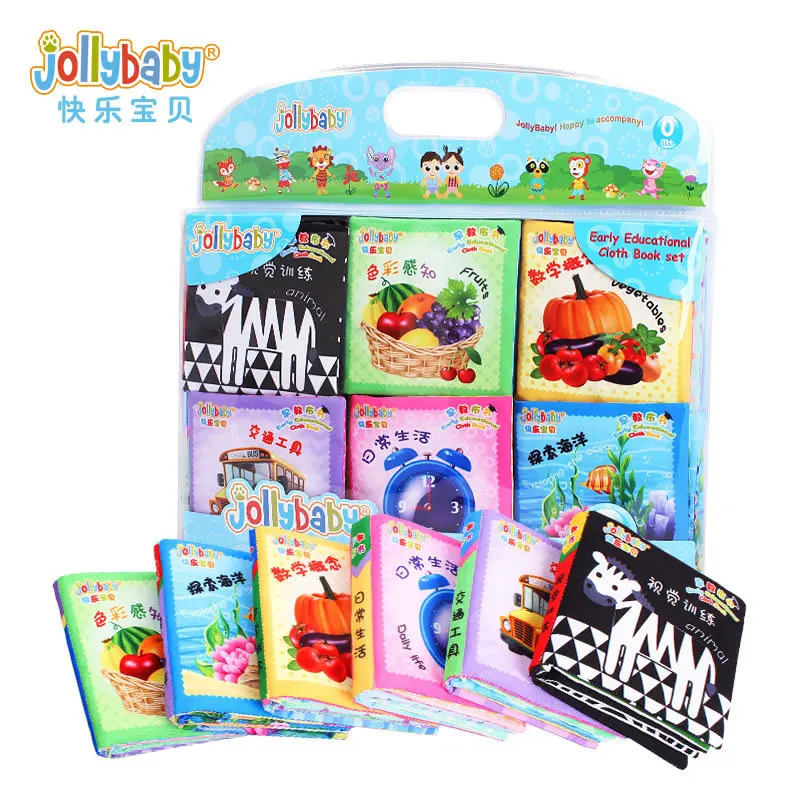 

6PCS/ LOT Baby Toys Infant Kids Early cognitive Development Cloth Books Learning Education Unfolding Activity WJ409