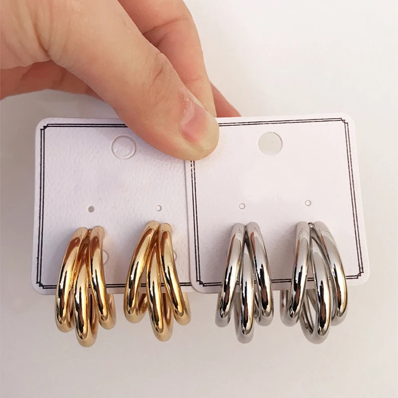 AENSOA, модные круглые серьги-кольца для женщин, винтажные золотые серьги для свадебной вечеринки, массивные геометрические серьги украшения Brinco, подарок
