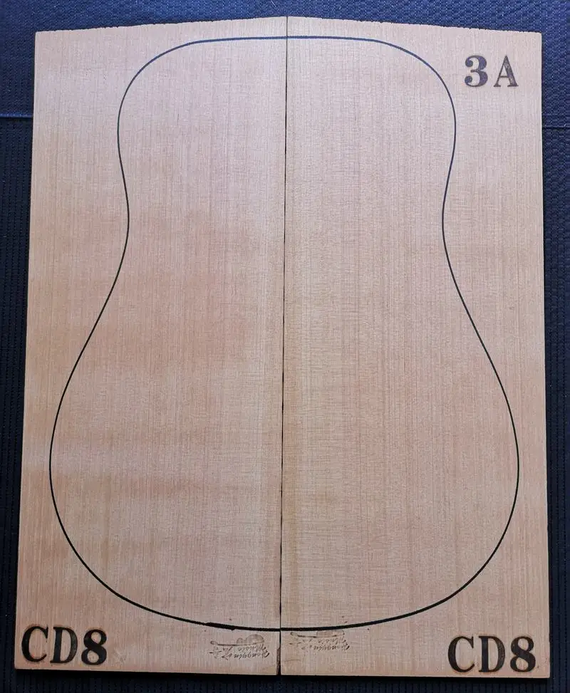 Violão de Cedro Painel de Madeira Material de Fabricação Vermelho Grau Madeira Maciça Guitarra Diy Artesanal 4.5*220*550mm2 Peças Aaa 4pçs - Image 6
