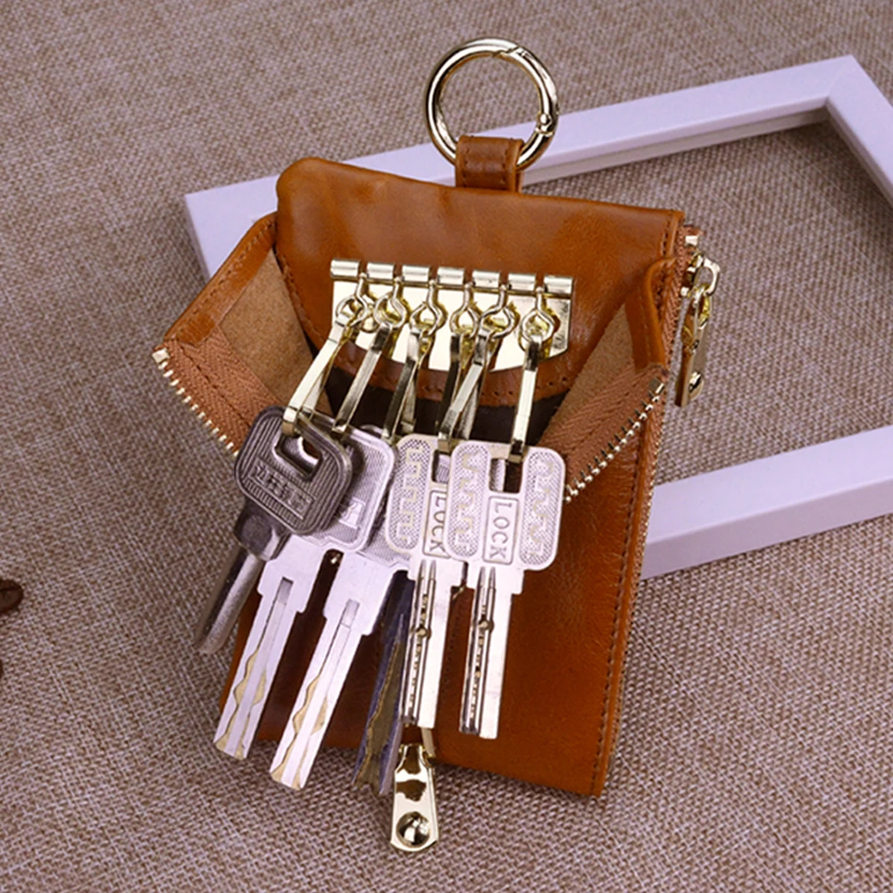 Key holder Wholesale Genuine Leather Key Wallets Fashion Small Bag Mini