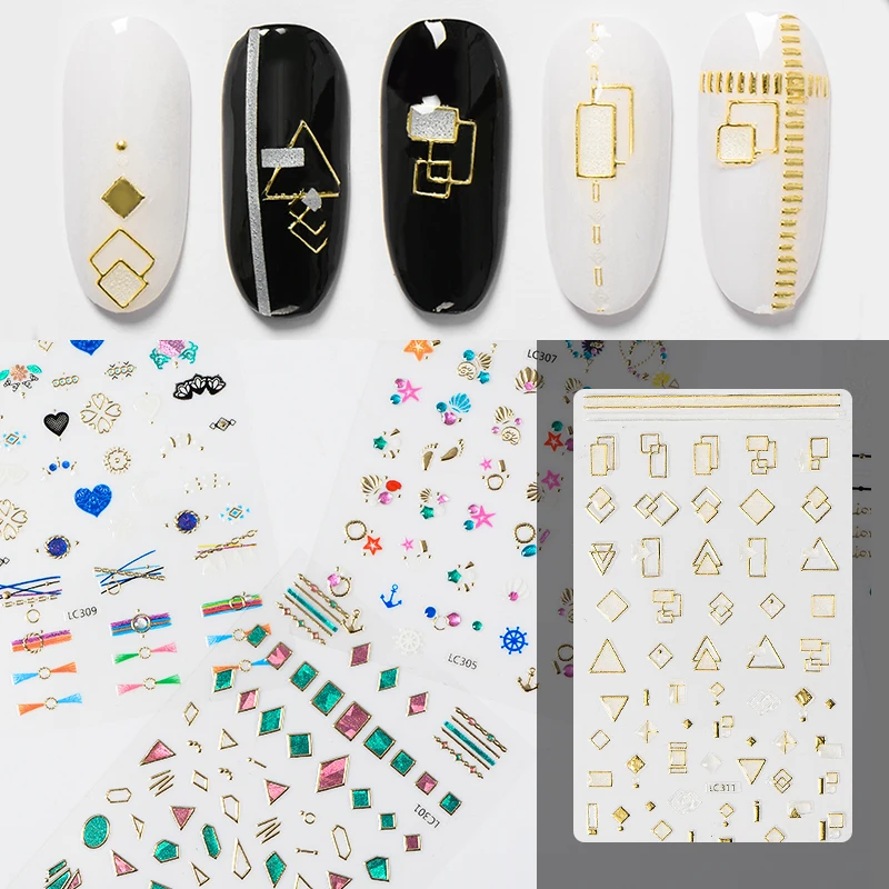 3D наклейки для ногтей, выдалбливают Сердечко с драгоценным камнем, клейкие наклейки для дизайна ногтей, переводные наклейки, блестящие, сделай сам, маникюр