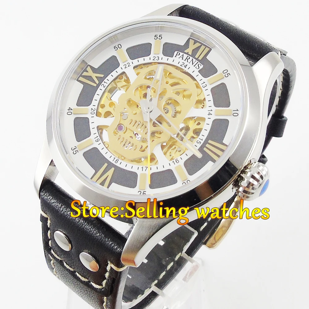 

43mm Parnis Sapphire glass Gold miyota Automatic Movement Men's Watch