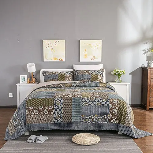 

WINLIFE Nordic Series Printing Bed Cover Bedspreads King Size Summer Comforter