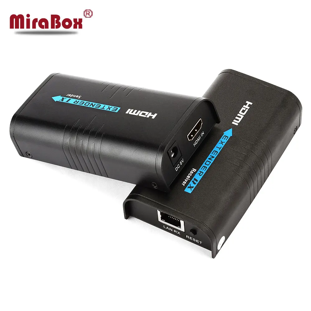 MiraBox HDMI удлинитель через сплиттер IP/TCP UTP/STP CAT5e/6 Rj45 LAN Поддержка сети 1080p 120 м HDMI передатчик и приемник