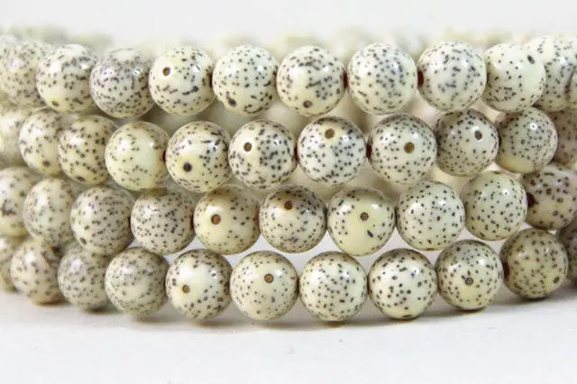 BRO968 буддийский 108 отбеленная белая звезда Луна Лотос Семена Бодхи Rosary 8 мм Йога