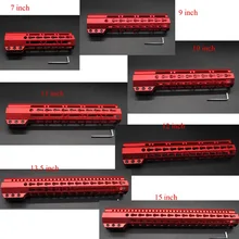 Chinese Red 7” 9” 10” 11” 12” 13.5” 15” Clamp Stlyle KeyMod Handguard Free Front Hand guard Rail System Free Shipping
