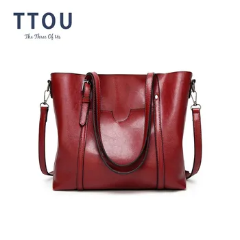 

TTOU Women Shoulder Bag Women's Leather Handbags Luxury Lady Hand Bags With Purse Pocket Women Big Tote Bag Bolsos Mujer