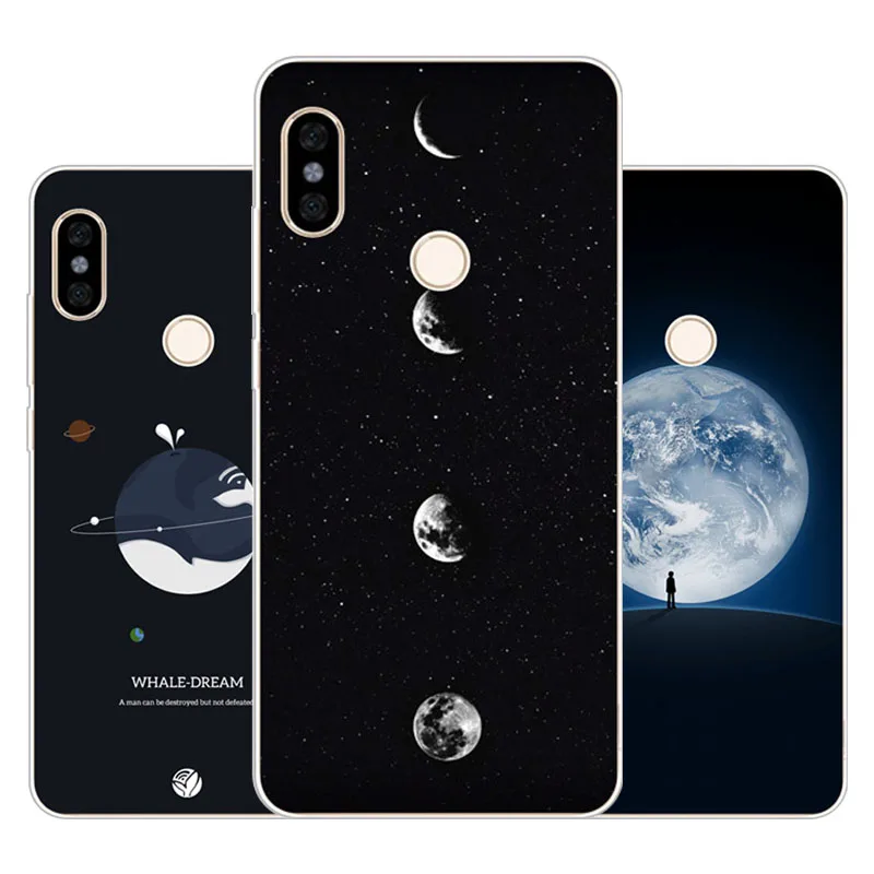 xiaomi redmi s2 Case Silicon map view Painting Soft TPU Back Cover for protect Phone cases |