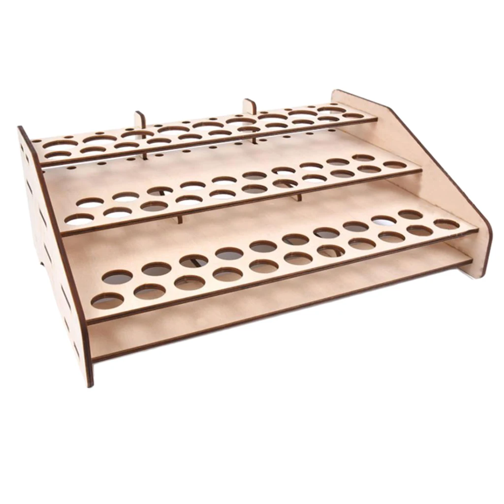 Wooden Storage Rack Holder For Acrylic Mr Hobby Mr Color Model Paint #124