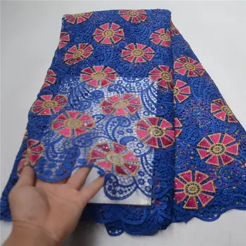 

African Laces Fabric Embroidered nigerian Guipure French Lace Fabric New design High quality Lace Fabric Dress Fabric 5yards