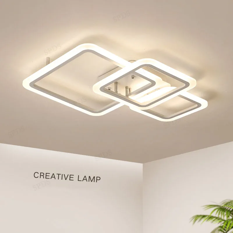 

Modern fashion LED lamp indoor lighting ceiling light fixture lamparas de techo multi-layer square acrylic ceiling light