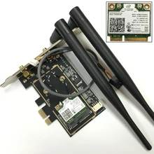 6DB антенны Intel Dual Band Беспроводной-BN 7260 7260BN 7260HMW BN 2,4G 300 м BT4.0 PCI-E 1X PCIe беспроводная карта Wi-Fi для настольного компьютера