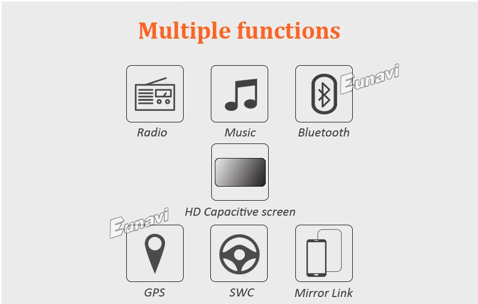 Sale Eunavi 7" 2 din Android 8.1 TDA 7851 car dvd gps stereo for ssangyong Kyron Actyon 4G Wifi BT support DVR OBD2 1024*600 russian 1